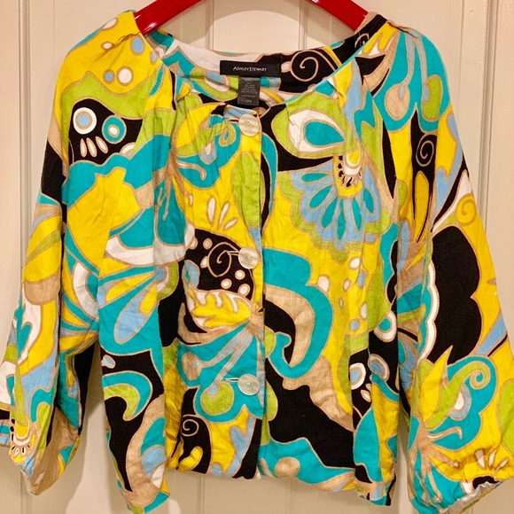 Ashley Stewart Jackets & Blazers - Vintage Ashley Stewart Linen Blend Jacket 18W